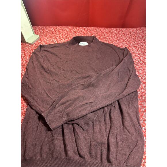Vintage Knightsbridge Men's Knit Sweater Maroon Size Medium V1 - Picture 2 of 5